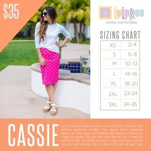 LuLaRoe Skirts - LuLaRoe Cassie skirt - large LuLaRoe Skirts - LuLaRoe Cassie skirt - large